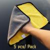 5pcs Car Care Wash Tools Thick Plush Soft Microfiber Cleaning Polishing Towels 30x40cm