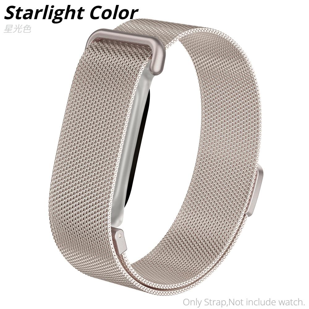 Luxury For Google Fitbit Air Milanese Loops Magnetic Band Breathable Quick Release Wristwatch Stainless Steel Watch Bracelet Wristband for Men Women