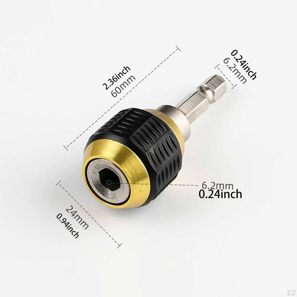 Self Locking Bit Holder 60mm Accessories Converter for Power Drill Tool Hex Shank Extension Rod