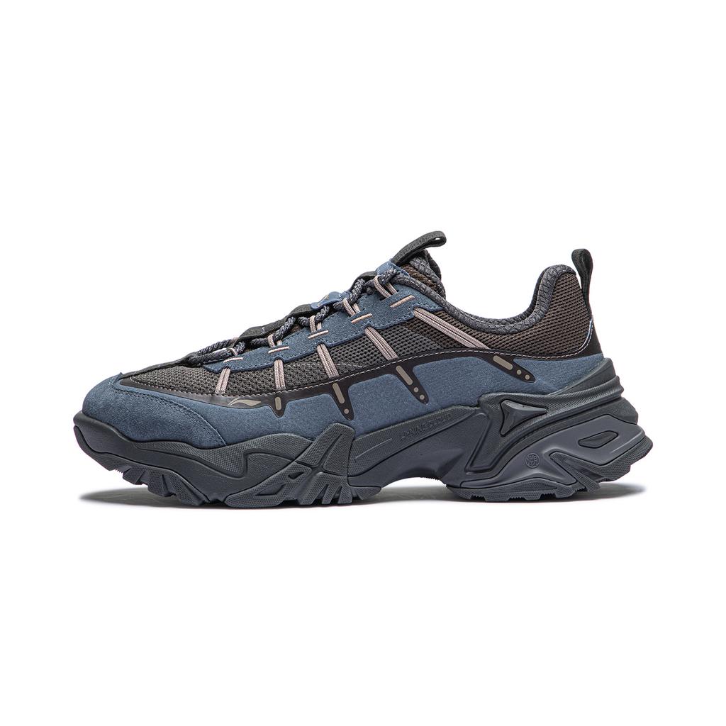Men's Sneakers Li-Ning 1000 Lines 2.0 Mountaineering & Hiking Shoes Men's Low-top Blue Black Gray Color Block