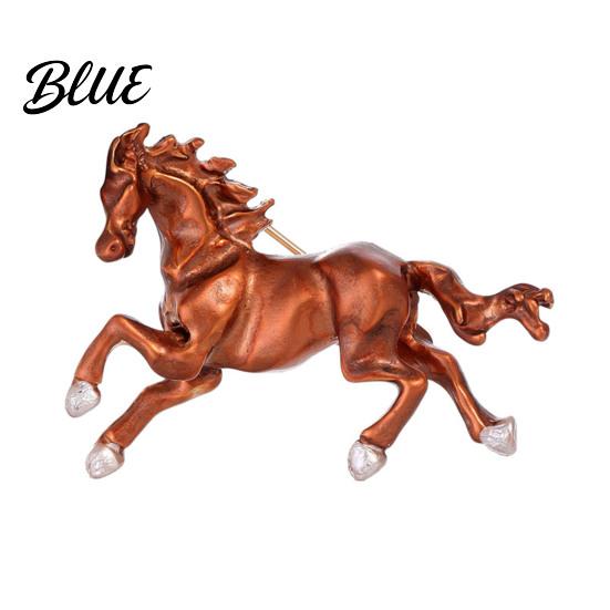 Exquisite Horse Pin Brooch Chinese Zodiac Year of Enamel Vintage