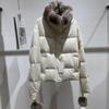 Max-M Premium Simple Goose Down Jacket Women's Rise Rabbit Fur Fur Collar Gloves Warm Bread Down
