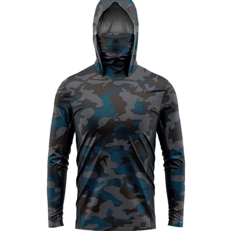 Mens Quick-Dry Long Sleeve Fishing Shirt Cycling Hiking Running Outdoor Sports Breathable UV Protection