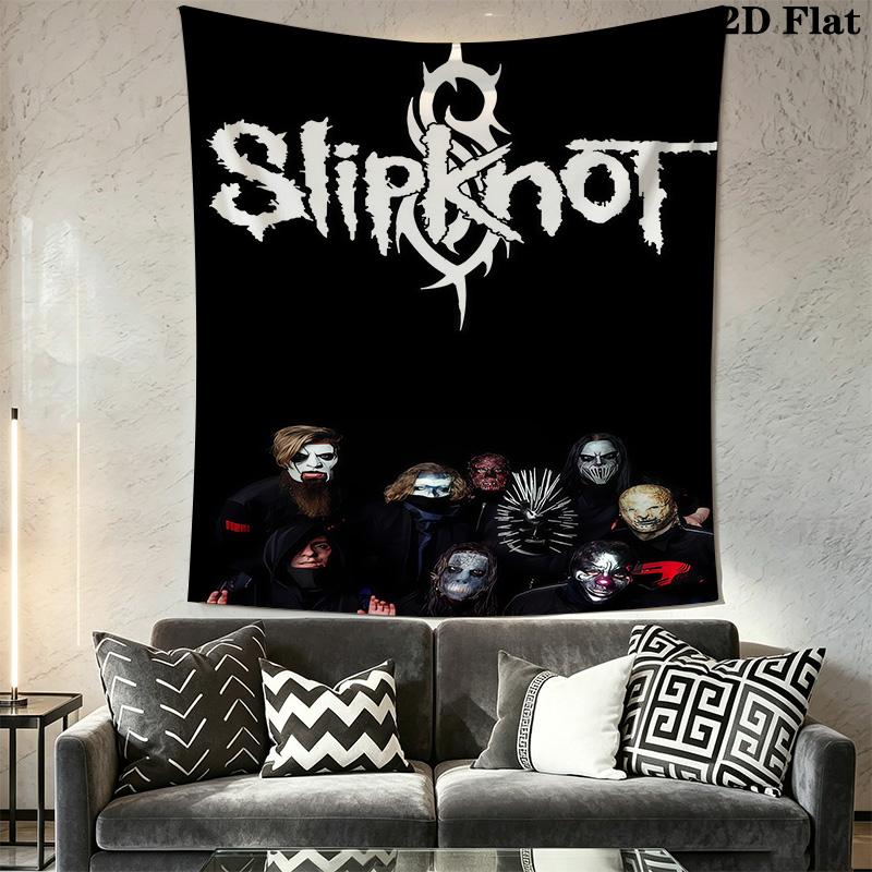 Slipknot Wall Tapestry Bold Room Tapestry Background Cloth Fashion Print Atmospheric Background Cloth Wall Covering Decoration Home Decor
