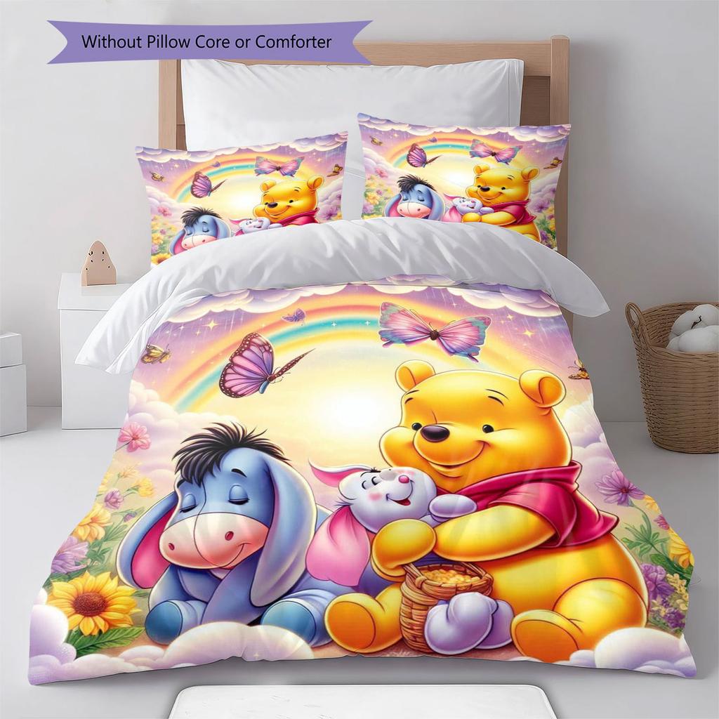 A Cozy and Warm Bedding Set Featuring Winnie The Pooh Bedtime Stories Is The Perfect Choice for Decorating A Child's Bedroom.
