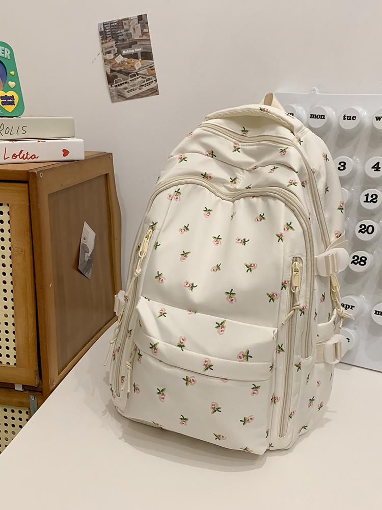 Kwiatowy Słodki Plecak dla Kobiet: Duża pojemność, idealny do szkoły - Odpowiedni dla uczniów gimnazjów i szkół podstawowych