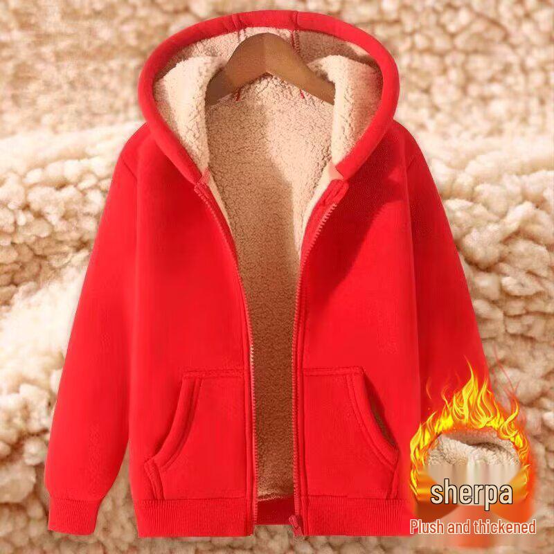 Herren Übergröße Fleece-gefütterter Lammwoll-Hoodie - Trendige Vielseitige Reißverschluss-Strickjacke für Herbst & Winter