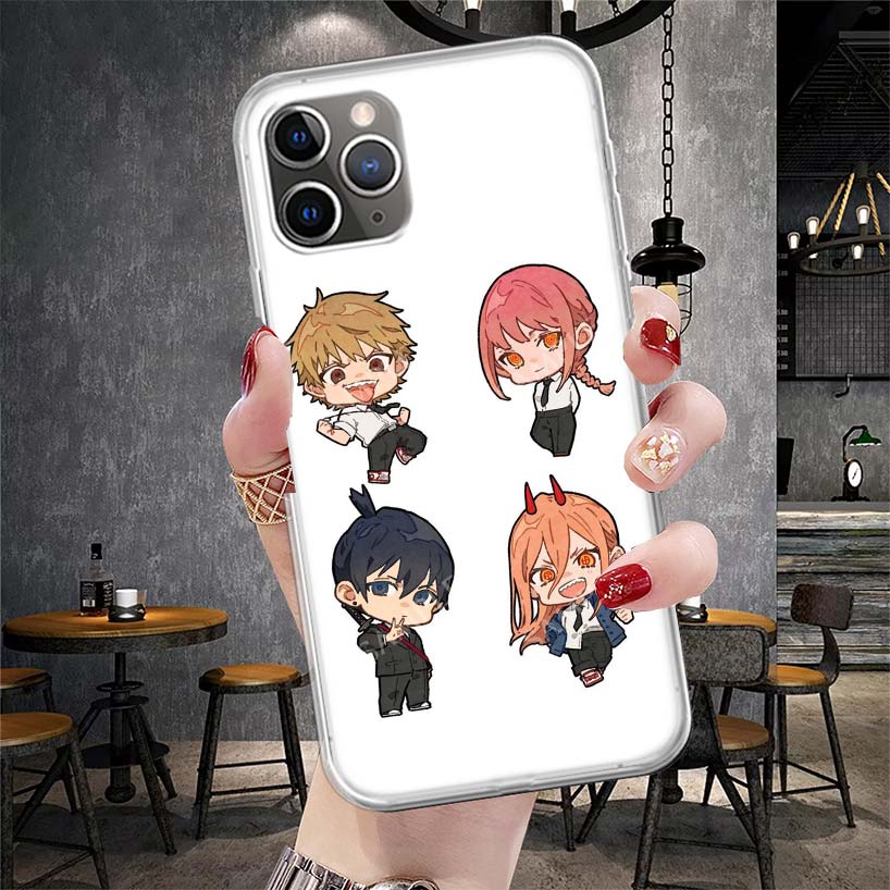 C-Chainsaw Mans Cute Soft Phone Case For IPhone 11 17 Air 16E 16 Pro Max 15 + 14 Plus 13 Mini 12 Apple 7 SE 8 Fundas Coque 11 17
