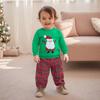 2025 Christmas Toddler Boy's Santa Sweatshirt & Plaid Pants Set