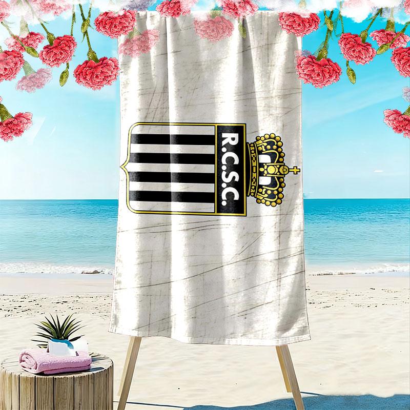 Sporting Charleroi Print Beach Towel, Large Soft Quick Dry Towel for Beach Camping Swimming