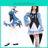 Elegant Re Zero Kara Hajimeru Lsekai Seikatsu Rem Ram Maid Dress Cosplay Costume Outfit With Exquisite Workmanship