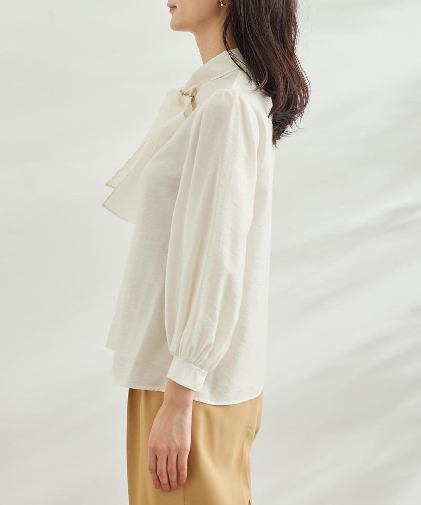 ROPE PICNIC Sheer Ribbon Blouse GDH13170 Beige 38 Women's (27)