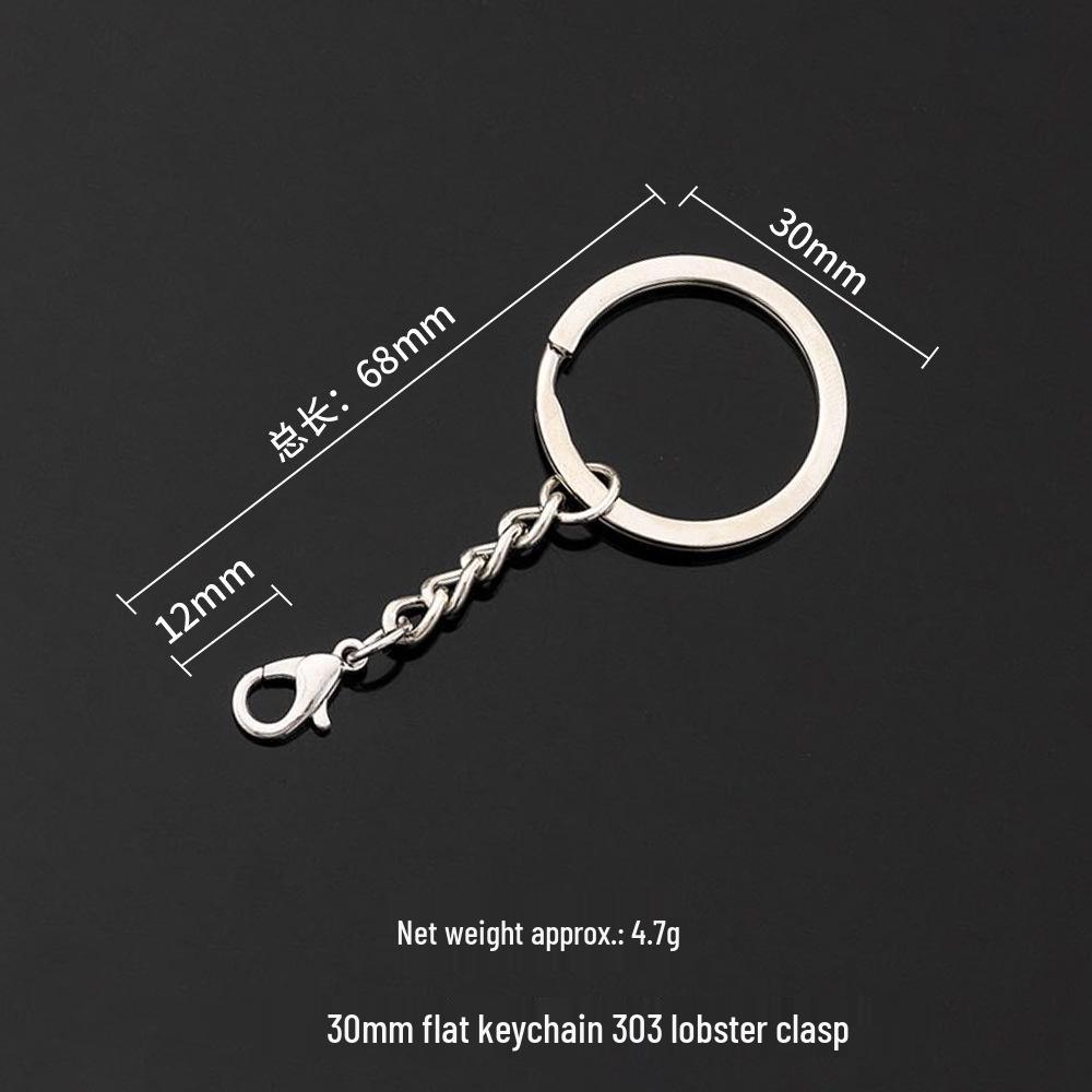 Eco-Friendly Nickel-Free Metal Keyring: DIY Jewelry Accessory, Split Ring Keychain with Doll Pendant