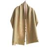 New Chinese Style Double Layer Silk Scarf Cheongsam with Shawl and Buckle Mulberry Silk Scarf for Mother