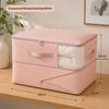 Nonwoven Fabric Clothes Storage Organizer With Clear Window Sturdy Handles Large Capacity For Closet Bedding Storage