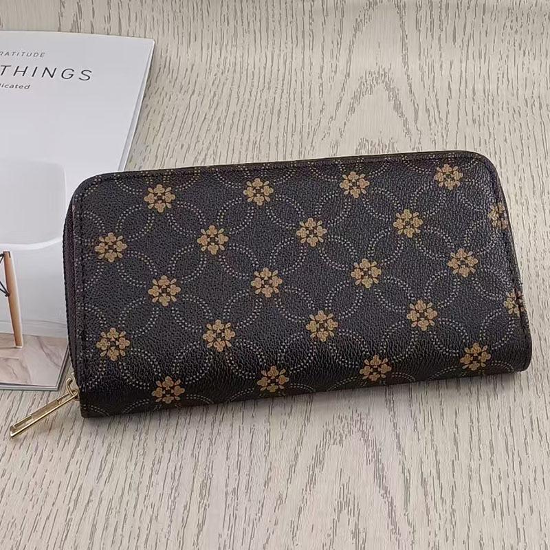European & American Fashion Large Capacity Zipper Clutch Wallet - Multi-Card Slot, Simple, High-End Design
