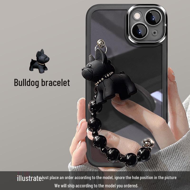 Transparent Little Bear Bracelet Case for iPhone 16 Pro Max/14/15 - New Fashion Protective Cover
