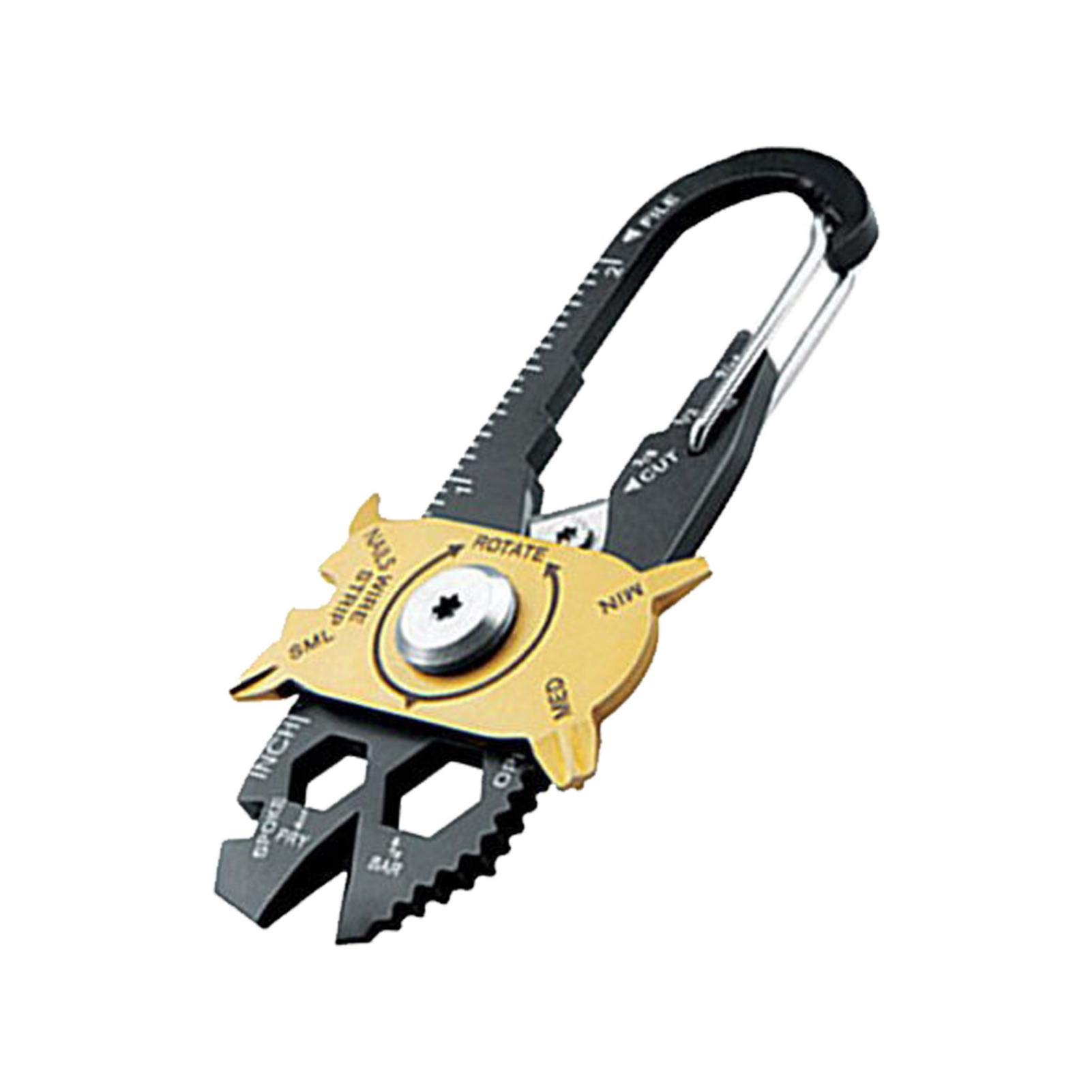 

LUERME Keychain 20 Portable Ruler Bottle Opener Wrench Screwdriver Quick Release Multifunctional Hook Portable Tool Group Outdoor Emergency Lifesaving