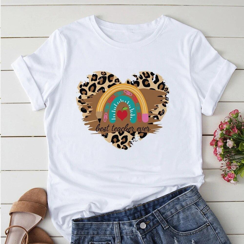 Battery Life of Teacher Print T Shirt Women Summer Tees Casual for Lady Short Sleeve Y2k Tops Harajuku 90s Tee Female Funny Gift