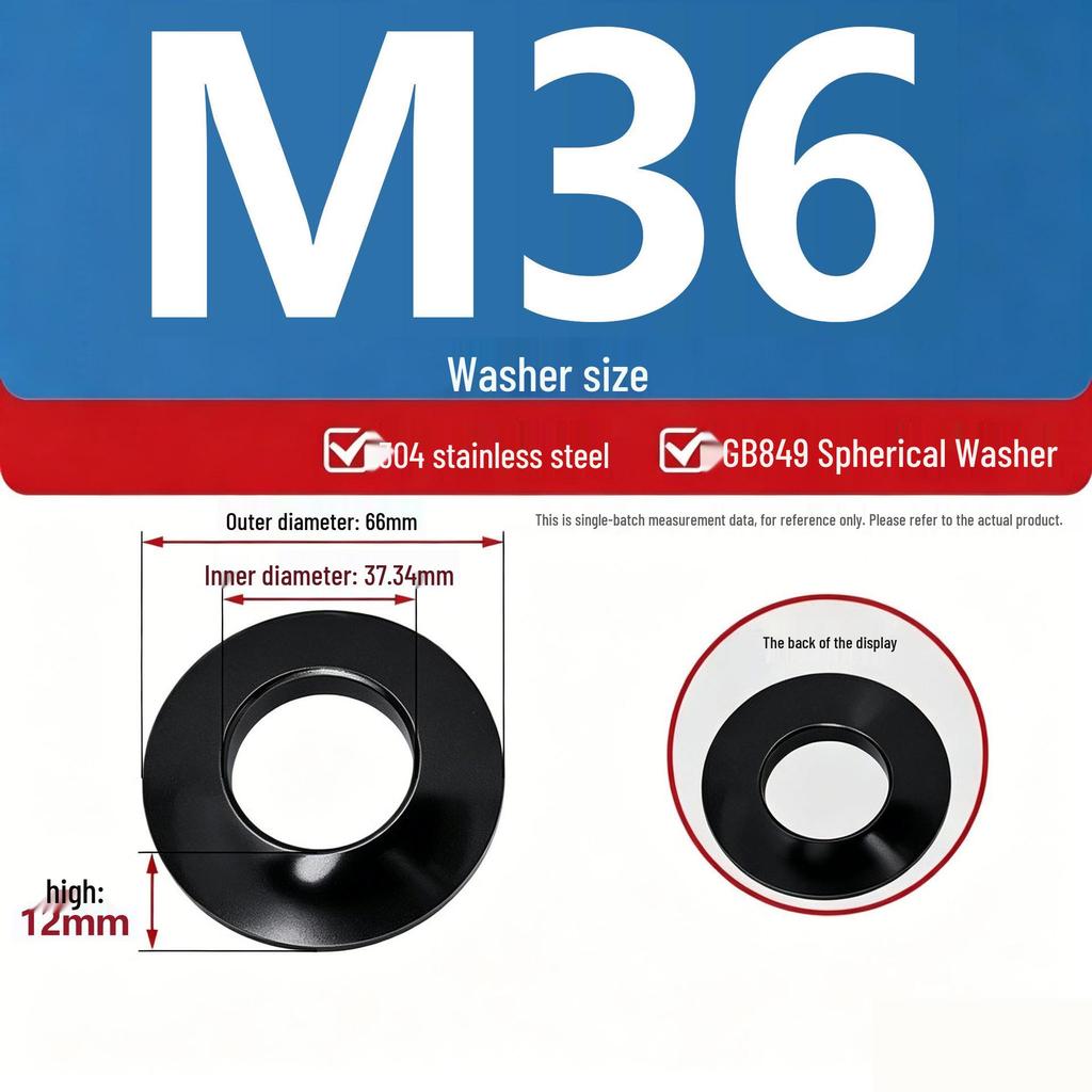 304 Stainless Steel Conical, Spherical, and Concave Convex Washers (M6, M8, M10, M12)