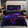 3pcs Purple Lightning Line Duvet Cover Set, 1 Duvet Cover + 2 Pillowcases (No Insert), Home and Dormitory High-Definition Print