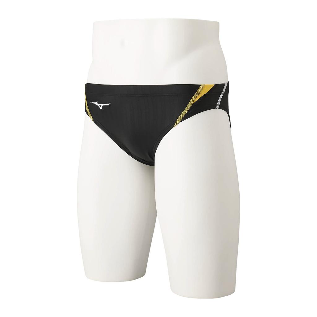 MIZUNO Stream Ace Black x Size Size 94 for Challenge Swimmers and Men's V-Pants, Yellow, S, (N2MB0021), Fitness.