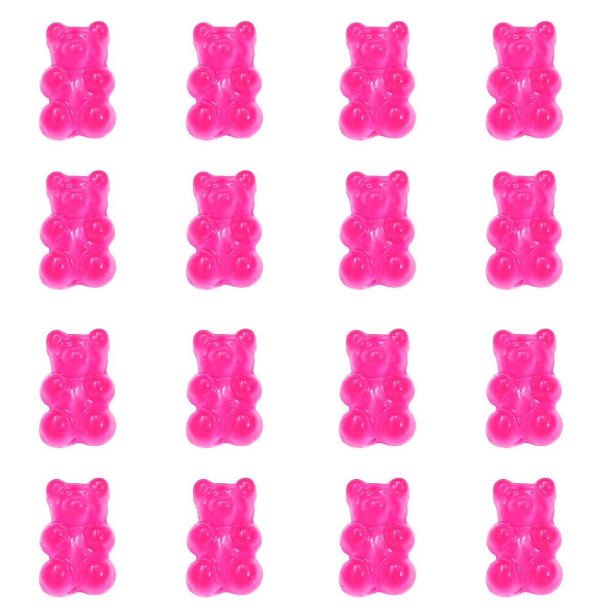 

10шт смолы конфеты медведь подвески бусины для DIY ожерелье браслет серьги изготовления ювелирных изделий фуксия