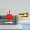 Ceramic Bull Figurine Sculpture Modern Artwork Home Decoration Fruit Statue Chinese Animal Ornament
