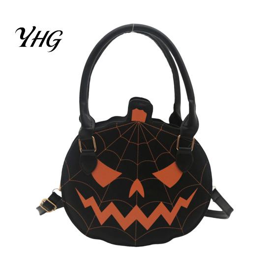 Jack-o'-Lantern Shoulder Bag Halloween Pumpkin Purse, Women Novelty Crossbody Bag, Spooky Casual Decor Handbag for Trick or Treat, Fall Parties