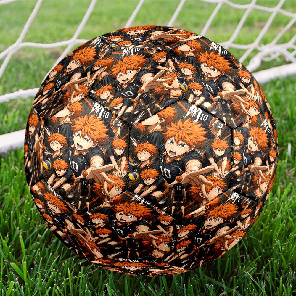 Haikyu Print Size 5 Soccer Ball, Standard Match Football for Sports Game and Team Practice, Ideal Gift for Soccer Fans