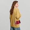 Chuyu Damen Dackel Jacquard Locker geschnittener Pullover