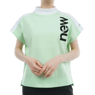 Golf Short Sleeve Mock Neck Sweatshirt Shape Green 1 Women's (Lightweight, Retention, Stretch) / 012-4164501 130_Light [M]