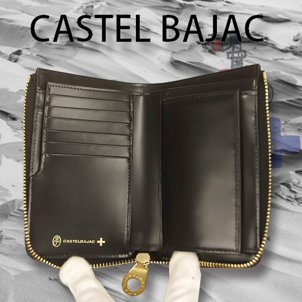 CASTELBAJAC L-Shaped Zipper Wallet, Medium Size, Cite Series, Black, 089652