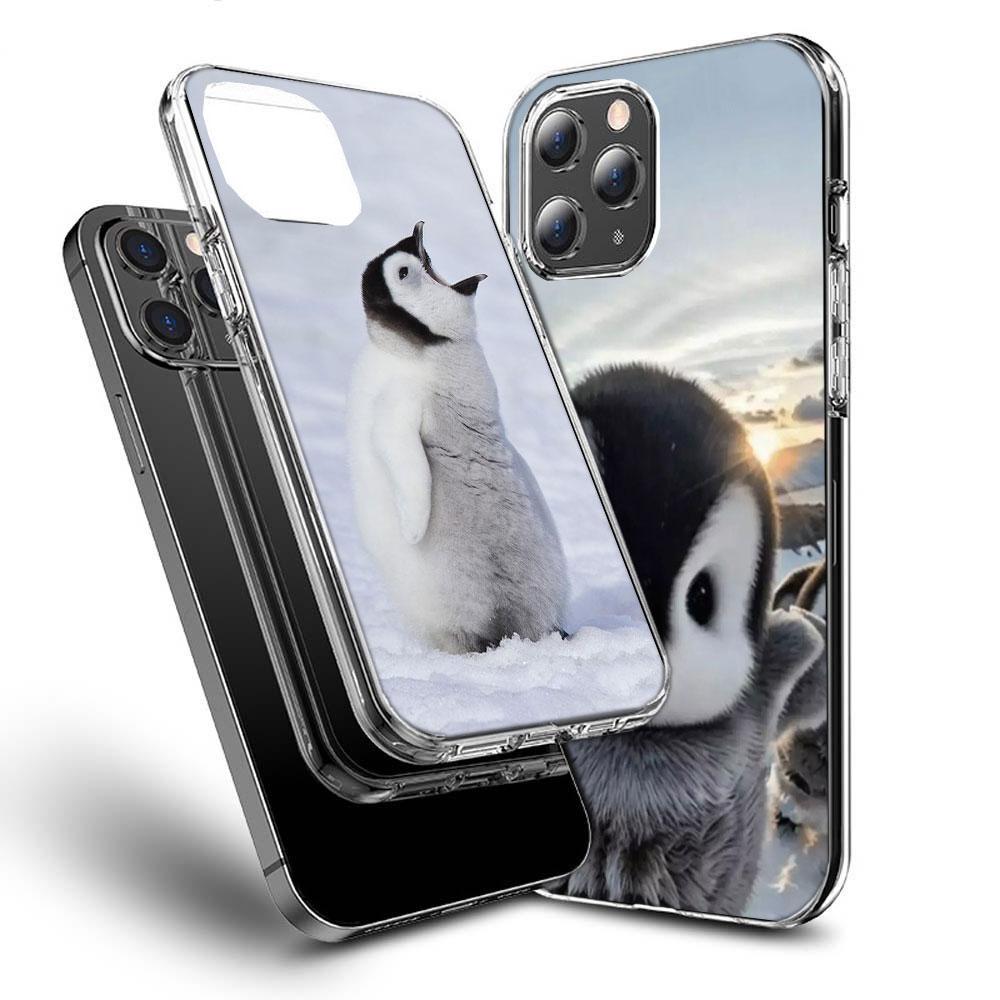 Penguin Baby Healing Phone Case For Iphone 16E 15 Pro 14 Plus 17E 16 17 Pro Max Air 11 12 13 Mini Shockproof Capa Cute Cover