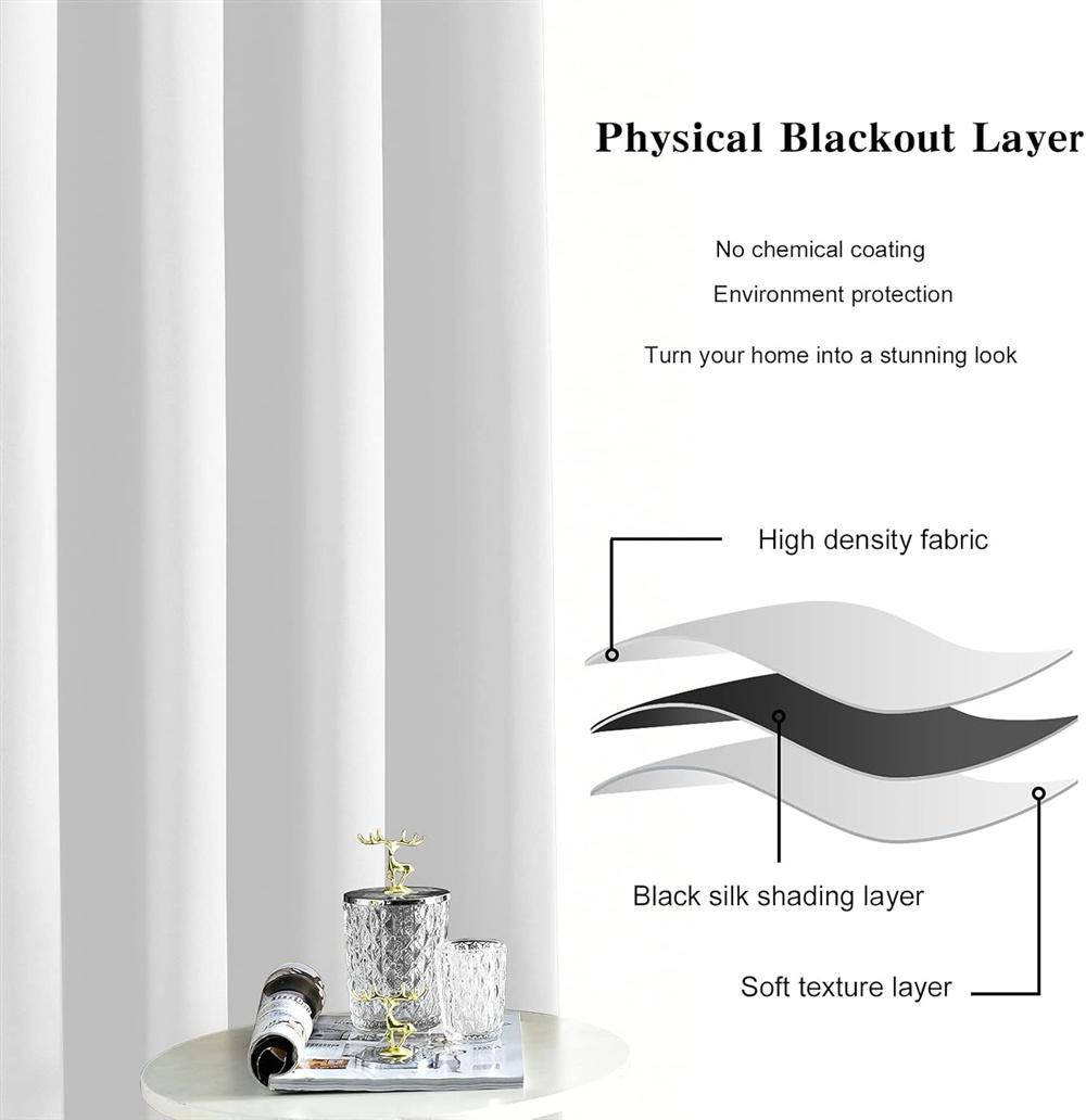 

310 см высокие шторы для гостиной 80-95% затемнение спальни окна шторы шумоподавляющие шторы W150xH270cm 1piece&Hooks белый