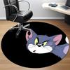 1PC Tom Cat Office Round Rug, Non-slip, Soft and Durable Office Rug for Interior Decoration, Perfect for Office Yy250915159