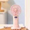 Compact Digital Display Fan Stable Base Portable Desktop Fan USB Rechargeable Fan  Summer Use