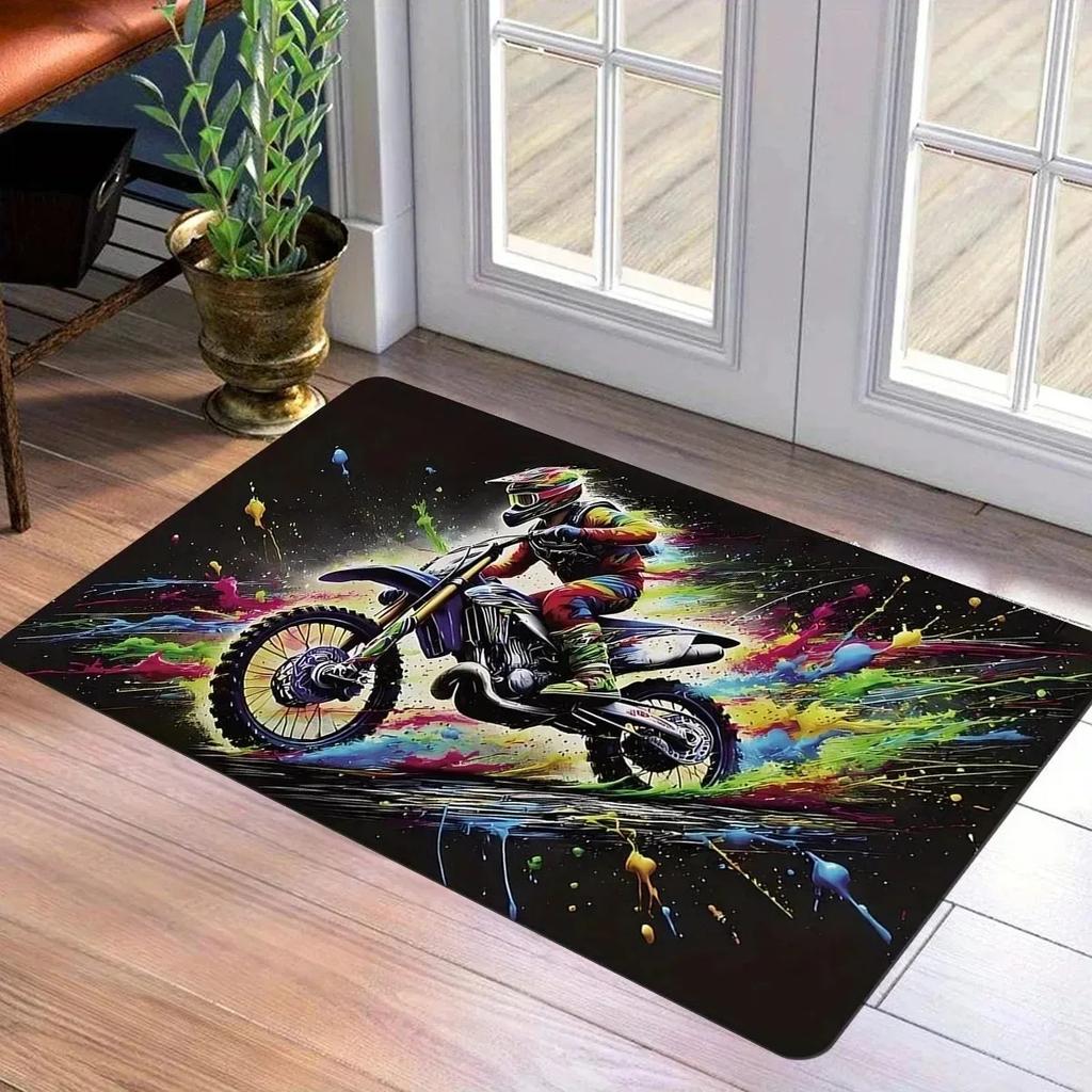 1PC Wildflowers Pattern Door Mats Kitchen Rugs Non-Slip Pop Design Bathroom Rugs Bath Mat Carpet for Home Sink Laundry Decor