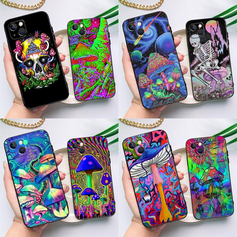 Mushrooms Psychedelic Case For Oppo A5 Pro A6 A15 A16 A76 A96 A17 A57 A98 A58 A78 A18 A38 A54 A74 A94 A40 A60 A80