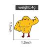 Fitness Muscle Chick Enamel Pins Custom Funny Strong Animal Brooches Lapel Badges Clothes Jewelry Gift for Friends