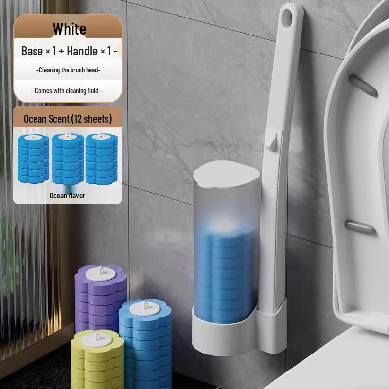 Spazzolino da Toilette Monouso da Parete con Testina di Ricambio