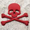 3D Crossbones Skull Demon Metal Logo Emblem Badge Decal Tank Sticker for Harley Honda Kawasaki Suzuki Yamaha DUCATI