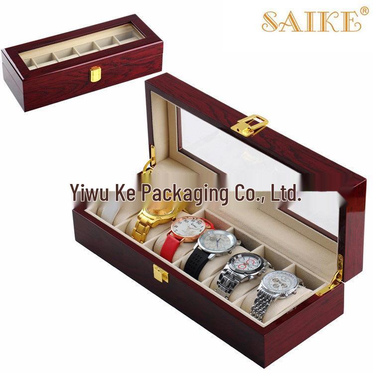 

High-Gloss Piano Lacquer Wooden Watch Box with Spray Paint Finish