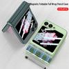 Samsung Z Flip6 Magnetic Pen Case: Stylish Holder with Foldable Screen Protection and Durable Hard Shell