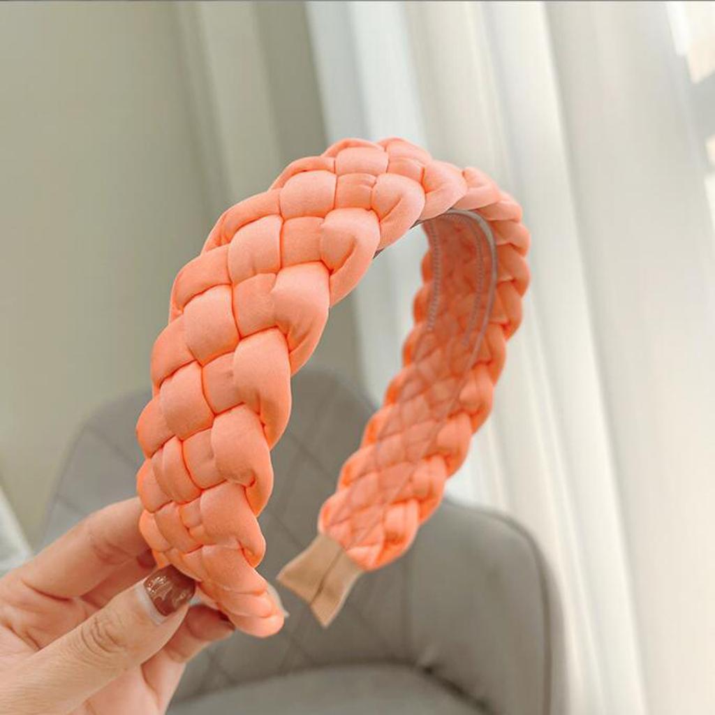 PROLY New Fashion Braided Headband For Women Wide Side Fresh Color Spring Turban Hairband Headwear Adult Hair Accessories