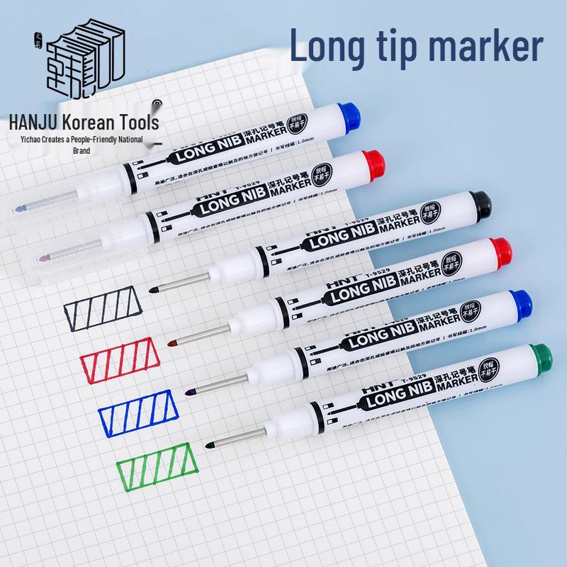 Baitong 20mm Long Tip Deep Hole Oil-Based Marker for Woodworking, Ceramic, Bathroom, and Decoration. зелёный