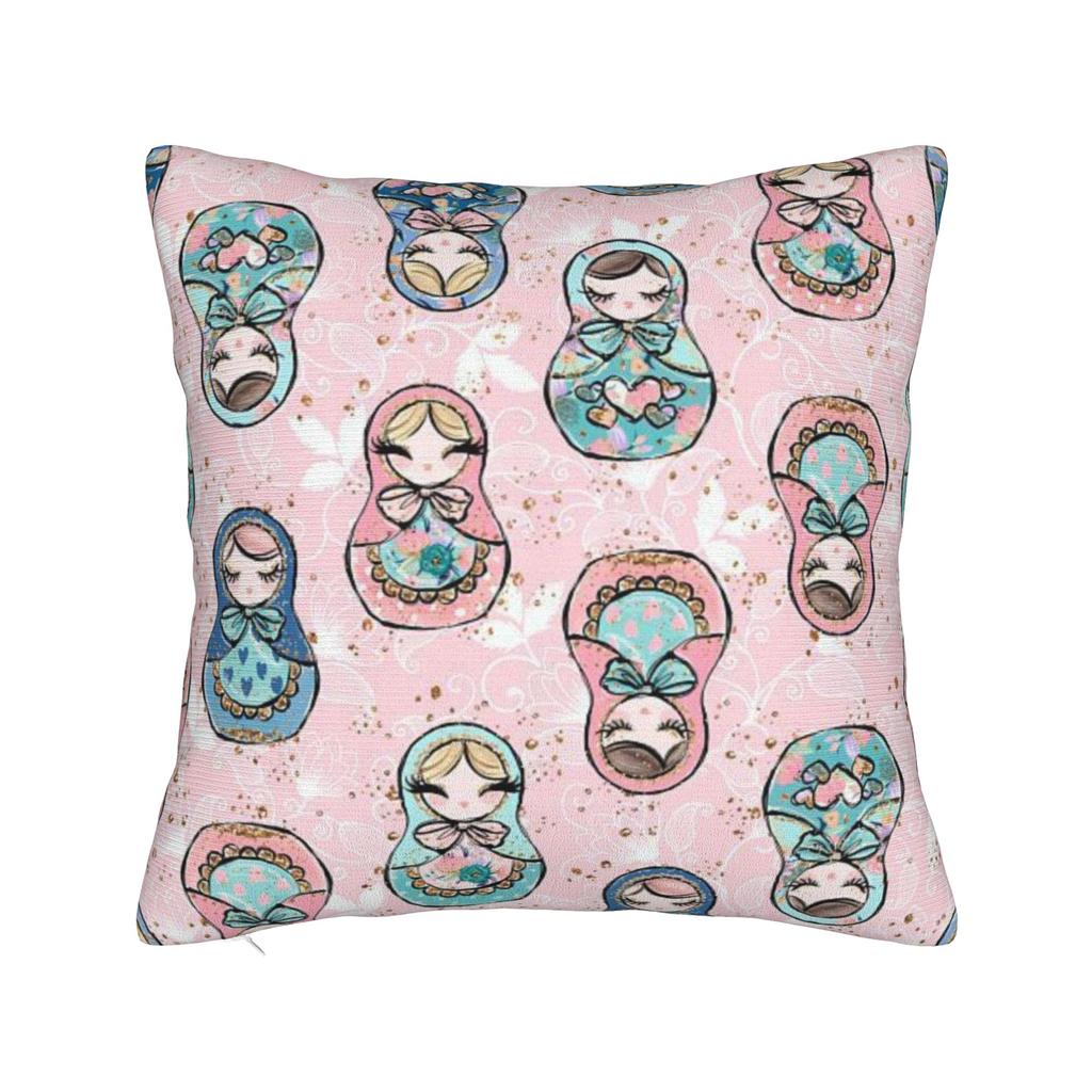 Soft and Sweet Home Russian Doll Matryoshka Decorations Pillowcases Stuff  Pillow Covers Zippered Multi-Size