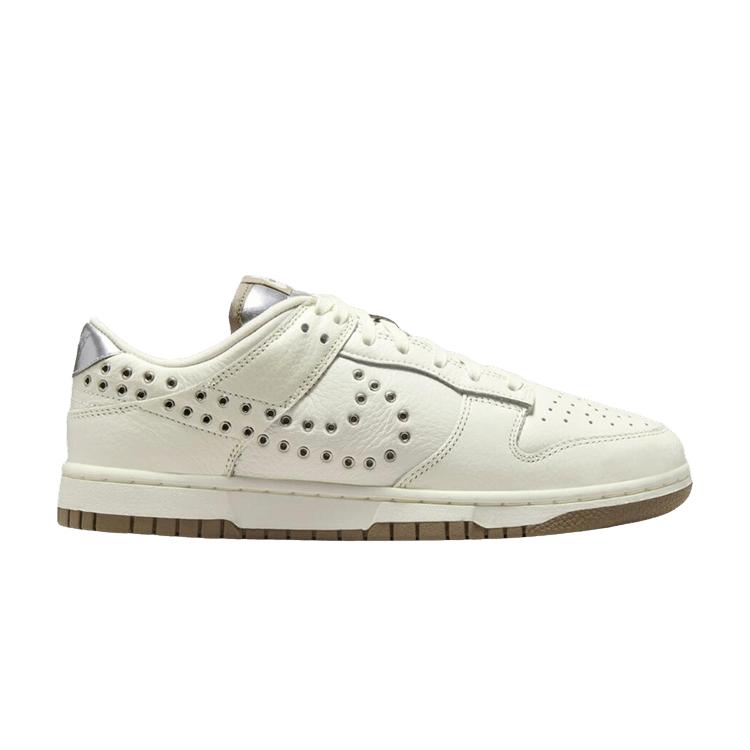Nike  Dunk Low Sail Metallic Silver Mink Brown Women Sneakers White Metallic-Silver-Mink-Brown IU3488-133 37.5