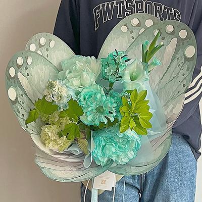 Ins Schmetterlingsblumen-Verpackungspapier Kreative Blumenstrauß-Verpackungsmaterialien DIY-Geburtstagsgeschenk-Verpackungsmaterial