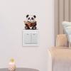 Adesivo de Parede Impermeável Desenho de Panda - Autoadesivo, Decor de Interruptor Removível